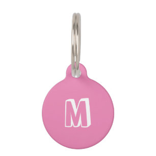 Customise, personalise light pink dog, pet Name Tag