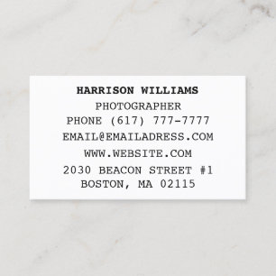 Customise personalise minimalist elegant business card