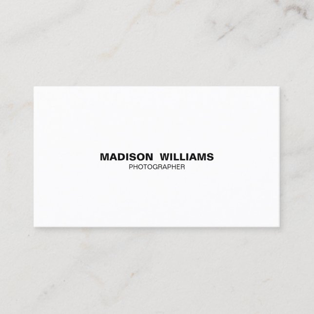 Customise personalise minimalist elegant business card (Front)