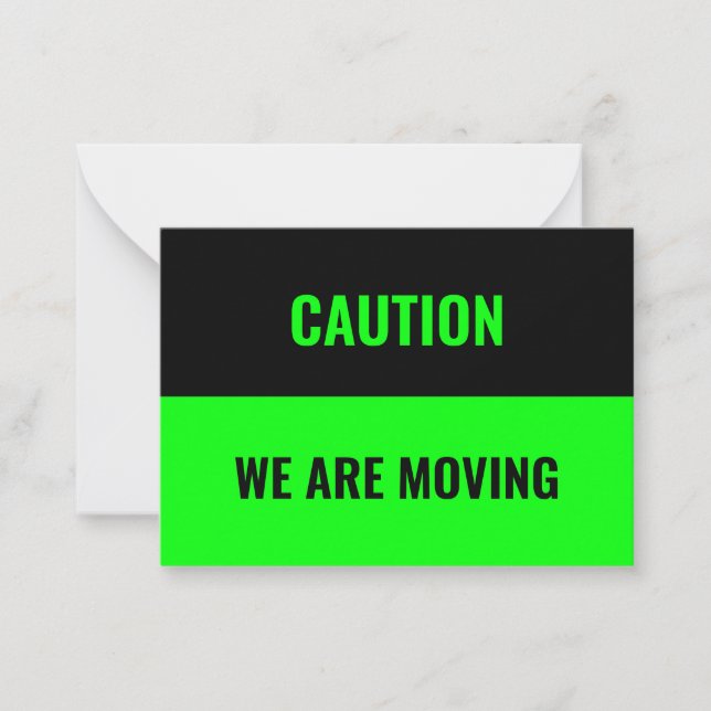 Customise, personalise Moving address info Note Ca Card (Front)