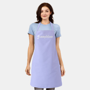 Customise personalise NAME monogram light lavender Apron