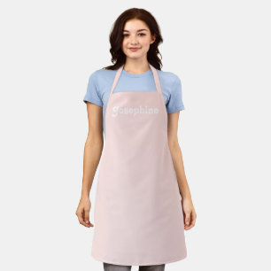 Customise personalise NAME monogram misty rose Apron