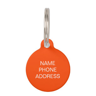 Customise personalise tomato red dog pet Name ID Tag