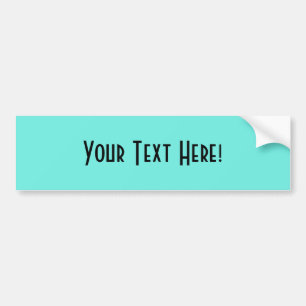 Customise Personalise ~ turquoise blank you design Bumper Sticker