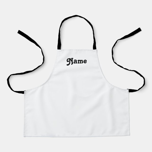 Customise personalise with NAME monogram Apron (Front)