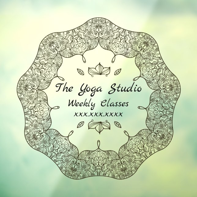 Customise Personalise Yoga Business Class Front Window Cling (Sheet 3)