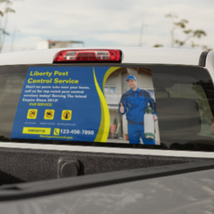 Customise Pest Rodent Control Business Text Photo  Window Cling