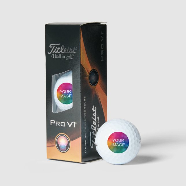 Customise Photo Image Titleist 2023 Pro V1 3 Pack Golf Balls (Packaging)
