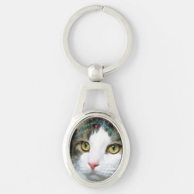 Customise Photo Pet Cat/Dog Loss Memorial Keychain (Front)