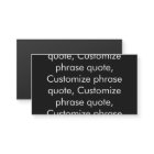 Customise phrase quote elegant black white magnet