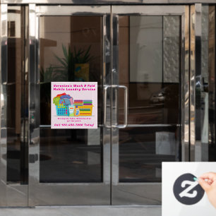 Customise Pickup Dropoff Wash Fold Laundry Service Window Cling