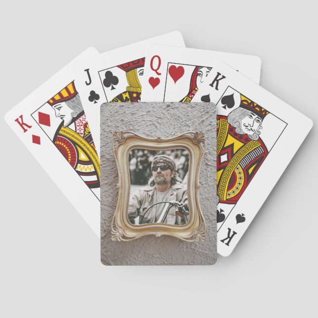 Customise Picture Frame Just Add Your Photo! Playing Cards (Back)