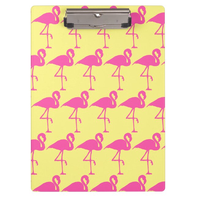 Customise Pink Flamingo Clipboard (Front)