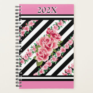 Customise Pink Roses Yearly Planner