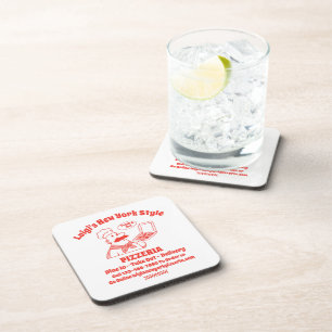 Customise Pizza Restaurant Detailed Graphic  Coaster
