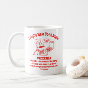 Customise Pizza Restaurant Detailed Graphic  Coffee Mug