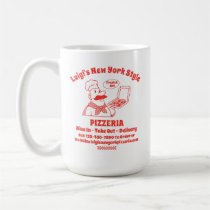 Customise Pizza Restaurant Detailed Graphic  Coffee Mug