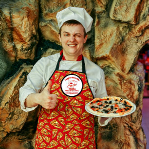Customise Pizza Restaurant Detailed Pizza Chef  Apron