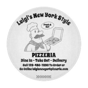 Customise Pizza Restaurant Detailed Pizza Chef Cutting Board