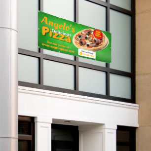 Customise Pizzeria Restaurant Large Outdoor Wall Banner