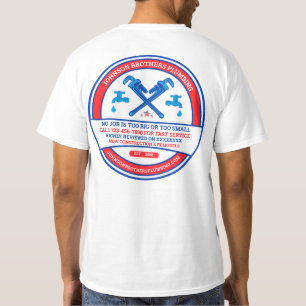 Customise Plumbing Contractor Business Men's  T-Shirt