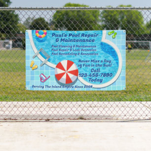Customise Pool Maintenance Repair Service Business Banner