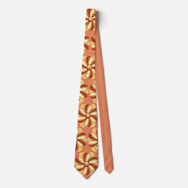 Customise Pretty Flower Design Tie (Front)