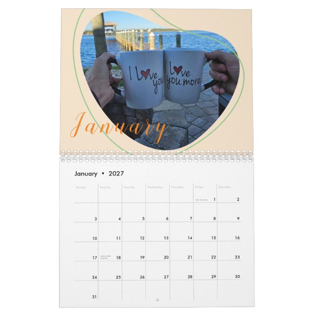 Customise Printable Calendar (Jan 2027)