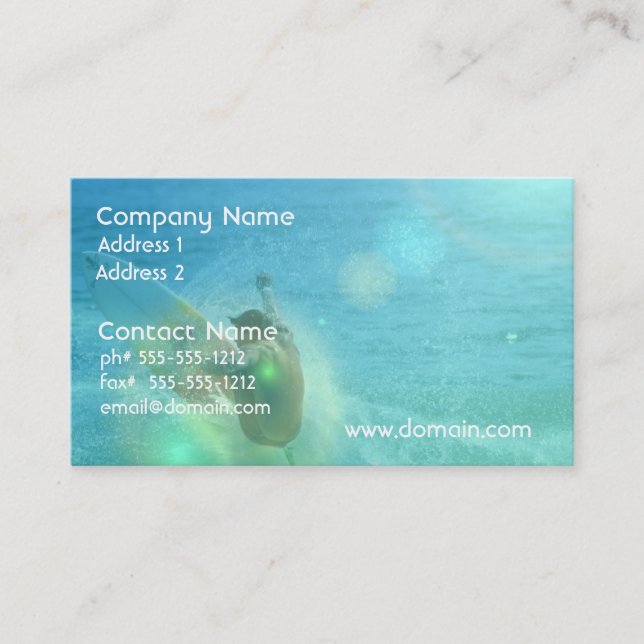 Customise Product Business Card (Front)