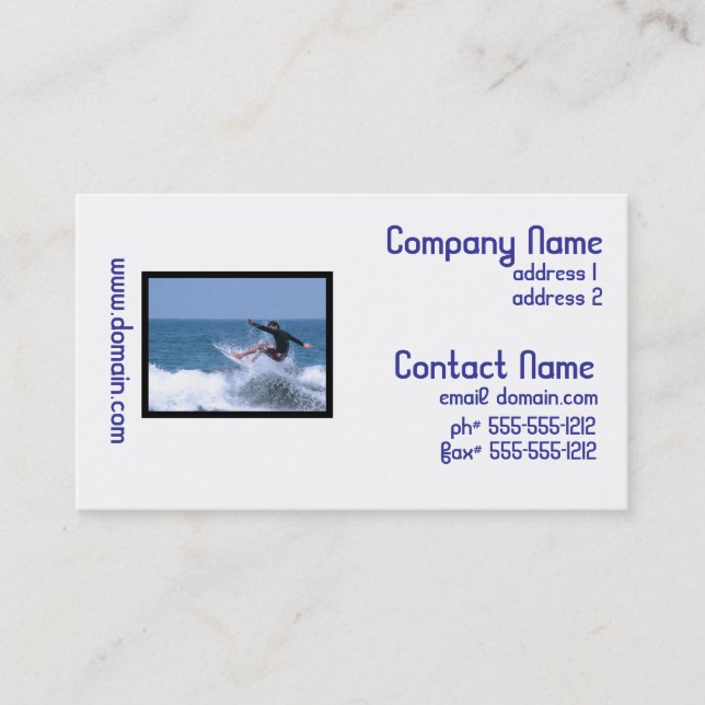 Customise Product Business Card (Front)
