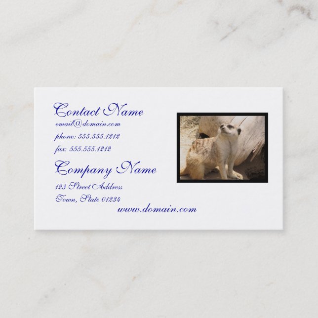 Customise Product Business Card (Front)