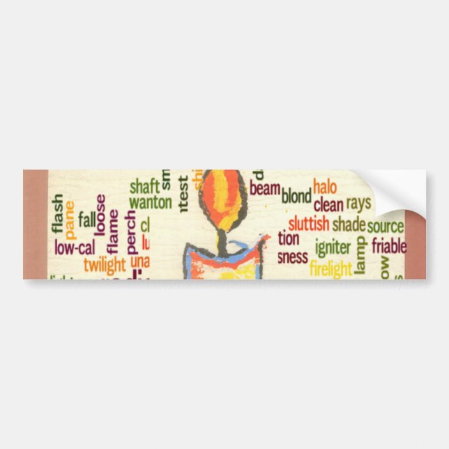 Customise Product Carry the light Bumper Sticker (Front)