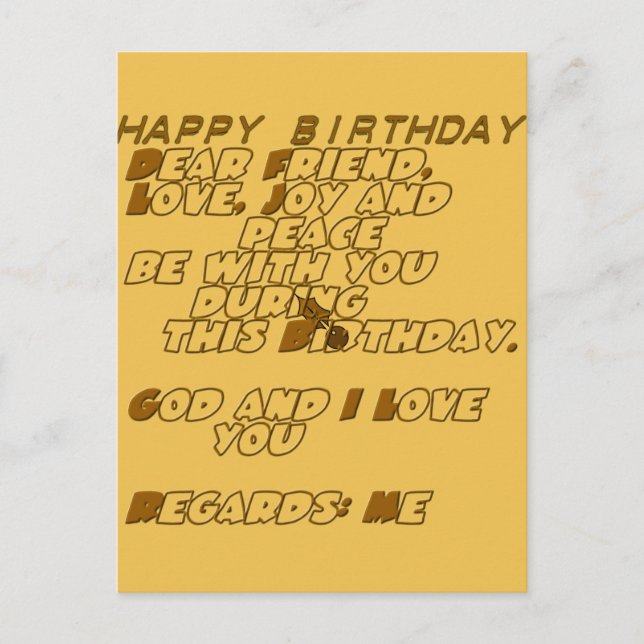 Customise Product Postcard (Front)