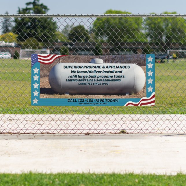 Customise Propane Supplier Tank Lease Refill  Banner (Insitu)