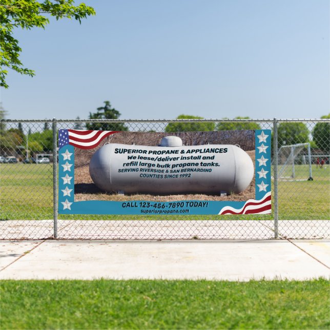 Customise Propane Supplier Tank Lease Refill  Banner (Insitu)