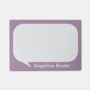 Customise purple and white Talk Bubble Post-it Notes