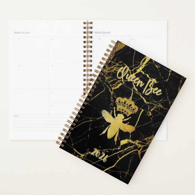 Customise QUEEN BEE Lady Boss Marble Monthly Daily Planner (Display)
