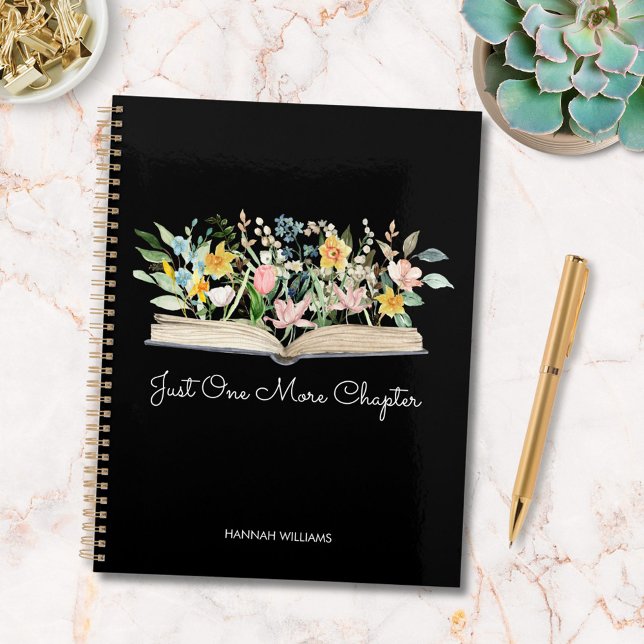 Customise Quote Watercolor Book Flower Floral 2026 Planner (In situ)