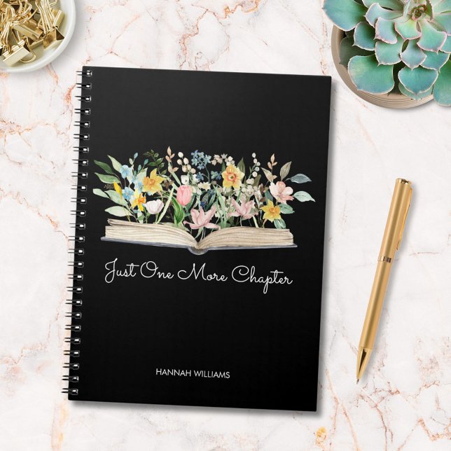 Customise Quote Watercolor Book Flower Notebook (In situ)