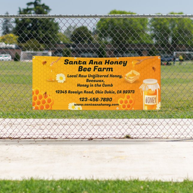 Customise Raw Honey For Sale Farm Business 2 Banner (Insitu)