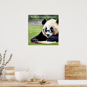 Customise Reading Panda Chinese Optometry Office Poster