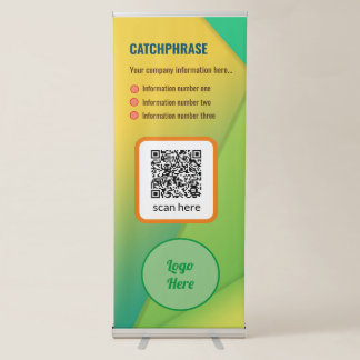 Customise Retractable Banner With QR Code
