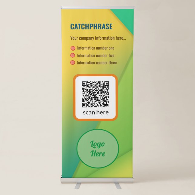 Customise Retractable Banner With QR Code (Front)