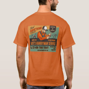 Customise Retro Handyman Service Promo T-Shirt