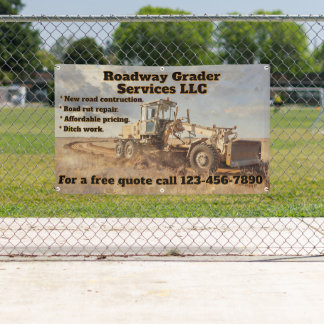 Customise Road Grading Service Business Promo Banner