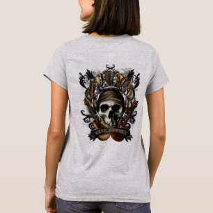 Customise Rock N Roll Guitars Skull Heavy Metal T- T-Shirt