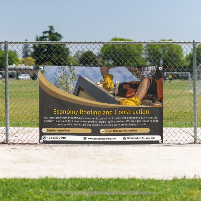 Customise Roofing Service Business Detailed 2  Banner (Insitu)