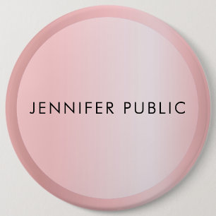 Customise Rose Gold Monogram Elegant Template 6 Cm Round Badge