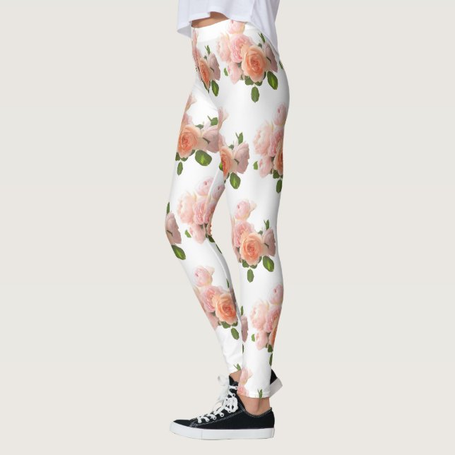 Customise Roses Modern Elegant Trendy Template Leggings (Left)