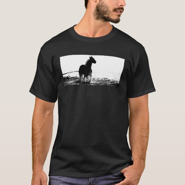 Customise Running Horse Pop Art Modern Template T-Shirt (Front)